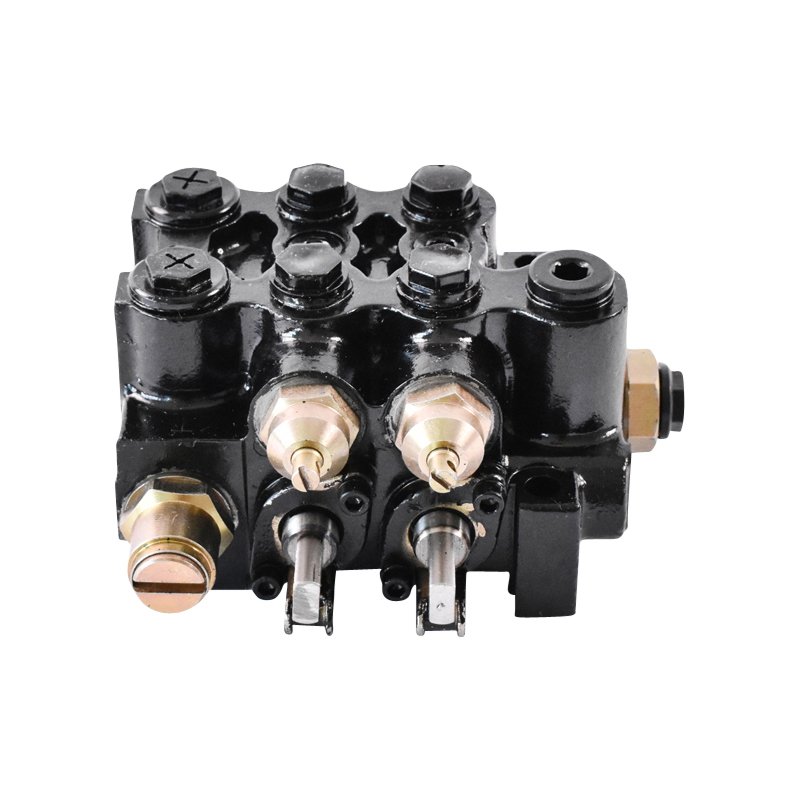 Distribuitor hidraulic cu doua manete profesional, presiune 200 bar 80L/minut